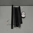 ENJOYBASICS Matte Black Shower Curtain Rod 30 to 76 Inches, 1 Inch Stainless Steel Adjustable Spring Tension Rods No Drill for Bathroom, Closet, Window, Room Divider, Never Rust, Non Slip