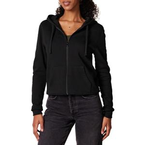 Amazon Essentials Women's Full-Zip Hoodie, Black, XX-Large Regular