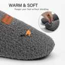 ATHMILE House Slippers for Women Men Indoor Barefoot Slippers Socks Furry Slip on House Shoes Cozy Comfy for Home Bedroom Travel Yoga (12-13 Women/11-12 Men, Dark Grey)