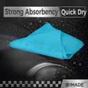UNIMADE Microfiber Cleaning Cloth, 100PK Commercial Grade Work Rags Microfiber Towels for Cars Cleaning Rags Bulk Detailing Cloth for Automotive Bar Mechanic Restaurant Garage, 11.5"x11.5", Multicolor