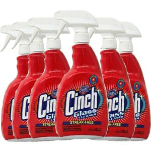 Spic & Span Cinch Glass Cleaner, 32 oz Spray Bottles, Streak-Free Window and Mirror Cleaner, Pack of 6
