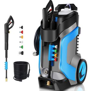 Electric Pressure Washer 5000PSI 4.0GPM Power Washers with M22-14mm Pressure Hose 33FT, Power Sprayers High Pressure with 1/4" QC Compatible Surface Cleaner for Home Cars Driveways, Blue