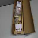 Gold No Drill Curtain Rods for Windows 48 to 84 Inch, USFOOK 5/8 Inch Curtain Rods No Drilling with 3M Adhesive Holders, Apartment Friendly Drapery Rod with Round Finials