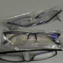 3-Pack Reading Glasses for Men, Lightweight Metal Half Frame Blue Light Blocking Computer Readers, Stylish Filter UV Ray/Computer Glare with Spring Hinge Eyeglasses(2PCS Gray+1PCS Black,+2.0)