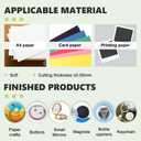 Saladulce 1.26" Button Paper Cutter Graphic Punch Die Cutter Button Cutter for 32mm Buttons, 1.732" Circle Cutter Punch 44mm Round Paper Cutter