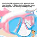 OMGear Kids Swim Goggles With Nose Cover Fabric Strap Dive Snorkel Mask for Children(4-16) Snorkeling Gear Swimming Mask