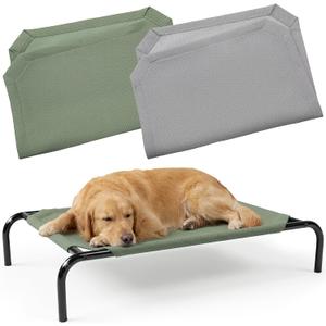 2 Pcs 43.5" x 31.5" Pet Bed Replacement Covers, Machine Washable, Sandwich Mesh Fabric, Large Dog Cot Pet Bed Cover (No Cot Frame)
