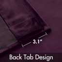 MIULEE Dark Purple Velvet Curtains 108 inches - Luxury Blackout Curtains for Bedroom Living Room Thermal Insulated Super Soft Window Drapes Rod Pocket & Back Tab, W52 x L108 inches, 2 Panels
