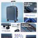 LIGHT FLIGHT Carry On Luggage 22x14x9 Airline Approved, Durable Hard Shell Carry On Suitcases with Wheels, Expandable Hardside Lightweight Travel Luggage with TSA Lock, Royal Blue