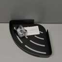 Bakzon Corner Shower Caddy, Shower Shelf Corner No Drilling Bathroom Shower Organizer Storage Rack Adhesive with Razor Holder, 2 Pack, Black