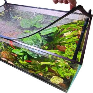 Magnetic Aquarium lid Fish Tank Hood top Cover Anti-Jumping net Cover mesh to Protect Fishs Jumping Out of Fishes Tank Hoods