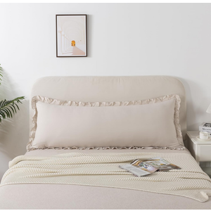 Body Size Pillow Cases Set of 1 - Ruffled Chic Boho Pillowcase 1 Pack, Super Soft and Cozy Pillow Case Covers with Envelop Closure, 20x54 Inches