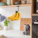 3 x JINIHFW Banana Hook Hanger,Under Cabinet Banana Hook Foldable