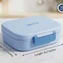 L&A's Bento Lunch Box for Kids and Adults - Leakproof 5-Compartment Lightweight Food Container, Large Capacity Meal Prep for School and Work, BPA-Free, Microwave & Dishwasher Safe (Blue)