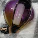 Starsoul Dragonfly Hot Air Balloon Solar Lantern Outdoor Glass Hanging Hot Air Balloon Lantern with Flame Light Waterproof for Patio Pathway Yard Porch Backyard Decor