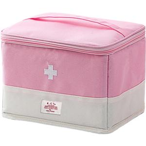 Travel Medicine Bag Organizer, Medical Bag Empty for First Responder Storage, Emergency Medical for Home, Travel, Camping, Car, Hiking & Outdoor Emergencies (Pink)