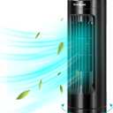 VIVOSUN 13'' Tower Fan, Bladeless Desk Fan with 3 Speeds and 70 Oscillation, Portable and Compact, Quiet Cooling Fan for Home and Office, Black