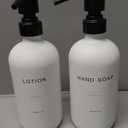 Prus Waso White Soap Dispenser Set, Contains Hand and Lotion Dispenser with Pump. Perfect for Guest Bathroom Decor. (White)