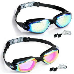 Swim Goggles - 2 Pack Swimming Goggles Anti Fog No Leaking For Adult Women Men
