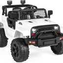 Best Choice Products 12V Kids Ride On Truck Car w/Parent Remote Control, Spring Suspension, LED Lights, AUX Port - White