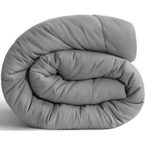 NTBAY Twin Comforter - Down Alternative Comforter Duvet Insert, All Season Bedding Quilted Duvet Insert with Corner Tabs, Machine Washable, Smoke Grey (Twin(68x90 Inch) Pack of 1)