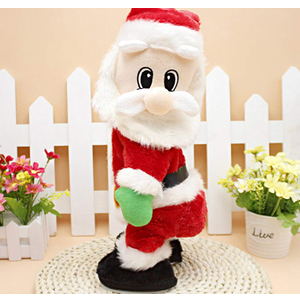 SdeNow Twerking Santa Claus,Booty Shaking Santa Dancing Santa Claus with Music Singing Animated Christmas Santa Toys for Kids English Song