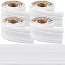 CRASPIRE 354 x 3.14in Peel and Stick Wallpaper Border Crown Molding White Self Adhesive Flexible 3D Baseboard Trim Mirror Sticky Wall Edging Base Lines Foam for Hotel Home DIY Decor