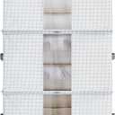 2 x 65L Freestanding Storage Bags, 3-Pack Waterproof Clothes Storage Bins Foldable Closet Organizers with 2 Durable Handles & Zipper for Blanket, Comforters, Bed Sheets, Pillows, Toys (White Print)