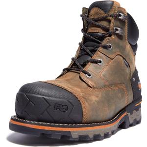Timberland PRO Men's Boondock 6 Inch Composite Safety Toe Waterproof Industrial Work Boot (9, Brown-2024 New)