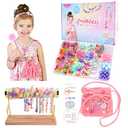 Friendship Bracelet Making Kit for Girls, Christmas Birthday Gifts Toys for Kids, Arts and Crafts for Kids 6+, DIY Beads Necklace Jewerly Making Kit + Cute Bag 2 PACK