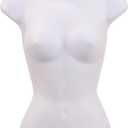 SSWBasics Female Mannequin Torso - Fits Womens Sizes 5-10 - Molded, Shatterproof & White