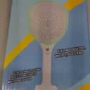 Faicuk Rechargeable Handheld Bug Zapper Racket 2 in 1 Electric Fly Swatter (2 in 1 Green)