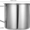 Hemobllo Stainless Steel Measuring Cup with Internal Scale, 16oz Professional Graduated Beaker Mug with Spout for Laboratory & Kitchen, Metal Chemical Measuring Cup for Science, DIY Soap Making,