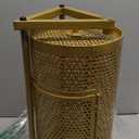 Raffle Drum 15" x 7" Holds 3,000 Tickets, Thickened Metal Raffle Ticket Spinner Box with Sealing Tape, Silent Design Raffle Ticket Cage with Wooden Turning Handle & Stable Tripod Stand for Games