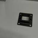 Floor Mount Post Plange for 2" Square Fence Post and Deck Railing, Heavy Duty, Aluminum,Black