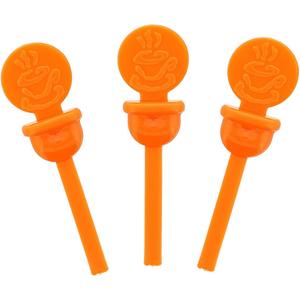 StixToGo Orange Circle Beverage Plug for Disposable Lids, Package of 400