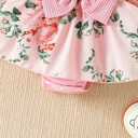 Baby Girl Clothes Newborn Romper Dress Infant Lace Ruffle Sleeveless Summer Outfits with Headband 0-12 Months, Pink