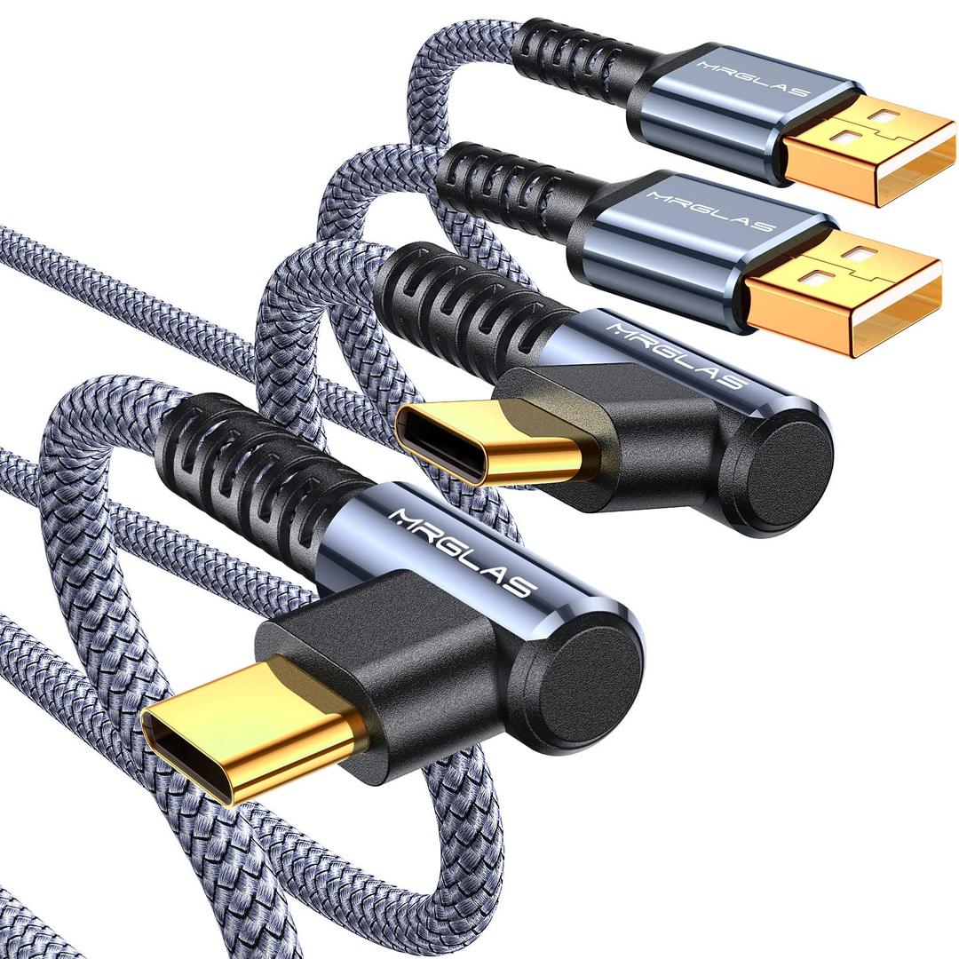 MRGLAS Car CarPlay USB C Cable 3.2A, USB to USB C Cable [2-Pack,6.6FT], for iPhone 17 Charger, Type C Charger Fast Charging for iPhone 17/16 Pro Max, Samsung Galaxy S25 Ultra S24 S23 S22 S21, Note 20 (Grey)