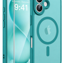 Miracase Magnetic for iPhone 16 Plus Case, [Soft Anti-Scratch Microfiber Lining], Compatible with MagSafe, Liquid Silicone Shockproof Drop Protection Phone Case for 16 Plus, Teal