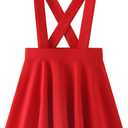 Noomelfish Girls Suspender Skater Skirt Stretchy Cotton Flared Overall Dress (5-6 Years)