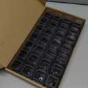 28 Pcs Chair Leg Sliders for Carpet Rug, Square Chair Leg Floor Protectors Glides, Dining Room Furniture Foot Caps, Silicone Covers with Plastic Pads, No Scratches (Fit:1-1/8"~1-7/16", Clear)