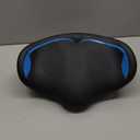 CDYWD Noseless Oversized Bike Seat for Men Women Comfort, Extra Wide Padded Bicycle Seat Cushion, Large Comfortable Bike Saddle for Peloton, Stationary Exercise Bike, Beach Cruiser, City Bike, Ebike (Blue)