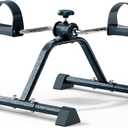 FITKS360 Under Desk Elliptical & Mini Exercise Bike  Seated Leg Exerciser & Pedal Machine for Seniors Arm & Leg Workout, with Non-Slip Covers & Multiple Adjustable Resistance/Speeds