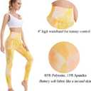 iniber High Waisted Yoga Pants with Pockets for Women 4-Way Stretch Soft Running Workout Leggings Athletic Yoga Pants (Yellow, XXL)