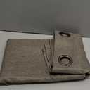 H.VERSAILTEX Linen Blackout Curtain 96 Inches Long for Bedroom/Living Room Thermal Insulated Grommet Linen Curtain Drapes Primitive Textured Burlap Effect Window Drapes 1 Panel, Heather Charcoal Gray