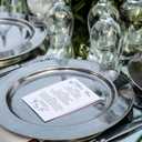13" Stainless Steel Handmade Charger Plates, Silver Charger Plates, Metal Silver Chargers for Dinner Plates, Plate Chargers Set of 6