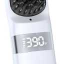 Cordless Hair Straightener Brush Portable on The go Comb for Travel USB chargingTwo Power sources30s Fast HeatingLCD Large Screen Display (White)