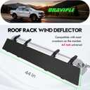 Universal 44" Roof Rack Wind Deflector/Fairing-Aerodynamic Noise Reducer to Minimize Wind Noise&Vibration for Car Rack