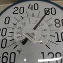 Taylor Big and Bold Wall Indoor Outdoor Thermometer, Easy to Read Numbers for Patio, Pool, and Indoor Areas 13.25 inch, Teal