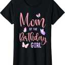 Birthday Girl Butterfly Party Child Kid Matching Family T-Shirt, Large